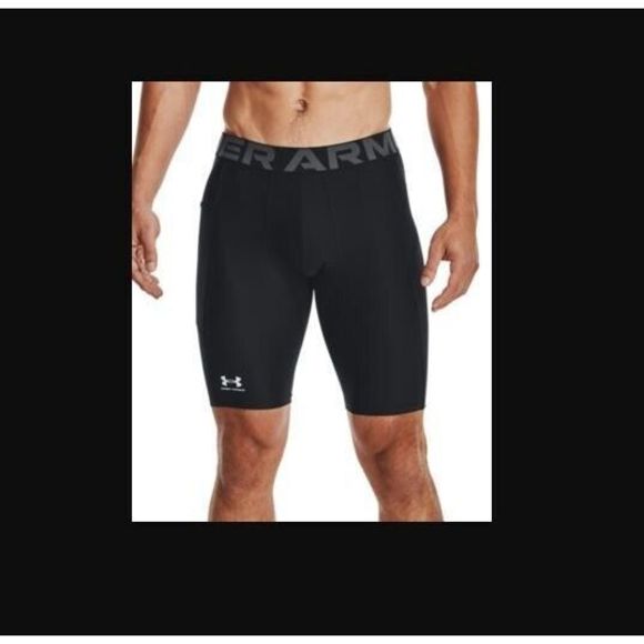 Under Armour 1361602 001 Mens Sz S Black HeatGear Armour Long Compression Shorts - Picture 5 of 5